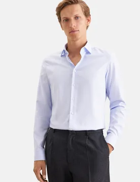 X-Slim Business Hemd Struktur Blau 42 - Seidensticker - FashionsVida