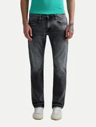 Slim-Fit Jeans mit mittlerer Stone-Waschung Schwarz 31/32