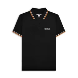 Mens Black Twin Tipped Polo Shirt - Male - Black - Small