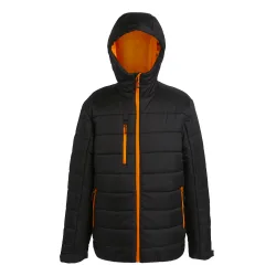 Mens Navigate Thermal Padded Jacket (Black/orange Pop) - Size Large