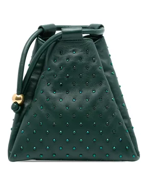 Mini Lambskin Crystal Embellished Triangle Handbag - Bottega Veneta - FashionsVida