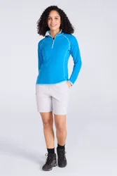 Women's Montana Sweater Breathable Microfleece Layer in Bright Blue Size: 24 - Bright Blue - Size: 24