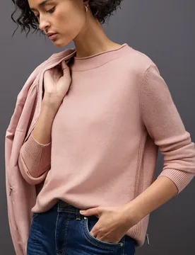 Pullover mit Rollkante female Rosa - Street One - FashionsVida