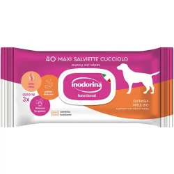 Toallitas para perros y gatos cachorros con eufrasia y miel 40 uds