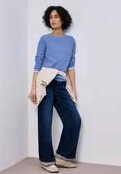 Strukturshirt mit Details female Blau