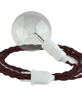Cables Suspension Luminaire Tm19 3 M Burgundy / White One Size - Creative - FashionsVida