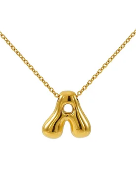 Trendy Bubble 26 A-Z Initial Letter Name Pendant Femme Gold Color Stainless Steel Alphabet Necklace for Women Jewelry Gift 2026 - Aliexpress - FashionsVida