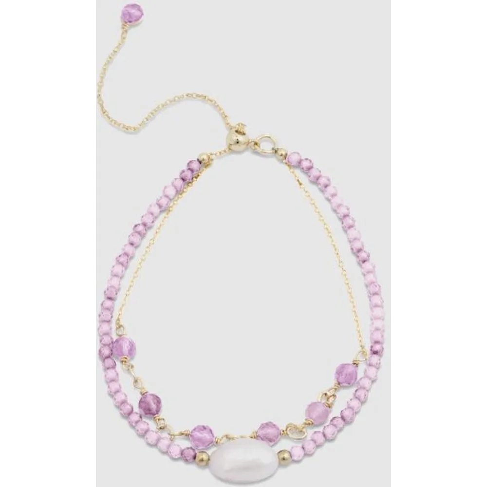 Pulsera de cordón e hilo áfrica moda acabada en oro amarillo de 18 quilates con turmalina - Luxenter - FashionsVida