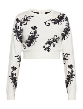 IZIA Jersey negro / blanco lana