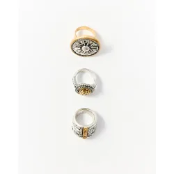 Set 3 maxi anillos étnicos