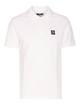 Balmain Polo con logo Pb ricamato