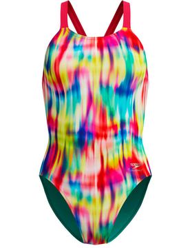Fl printed leaderback bañador natación mujer Rojo (32)