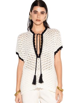 MAGLIA Donna CON SMERLO A CONTRASTO