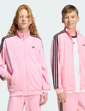 TRACK TOP FIREBIRD LOOSE 7-8A Light Pink / Black - Adidas - FashionsVida
