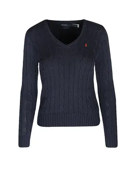 POLO Pullover Slim Fit KIMBERLY dunkelblau L damen - Ralph Lauren - FashionsVida