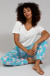 Womens Lyme 95% Organic Cotton Cuffed Loungers - - Size: 20