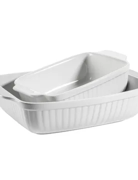 Auflaufform-Set, Keramik KITCHEN TIME weiss - MODERNE HAUSFRAU - FashionsVida