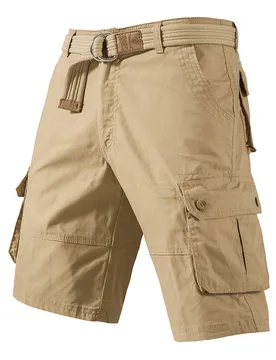 Mens Cargo Shorts Cotton 100% Casual Sweat Shorts Knee Length Streetwear Luxury Y2K Solid 6 Pockets Hombre Bermuda Male Shorts - Aliexpress - FashionsVida