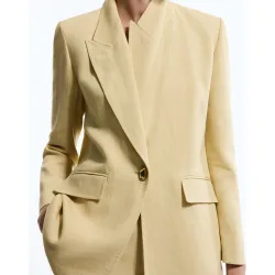 Blazer lino de mujer con solapa