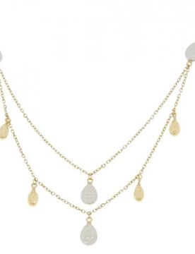 Collana Donna Oro Giallo Bianco GL100303