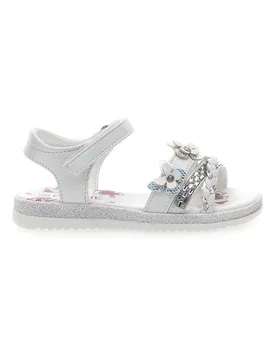 Sandali Bianchi con Farfalle Decorative e Chiusura a Velcro 14330 29 - GRAZIE GIRL - FashionsVida