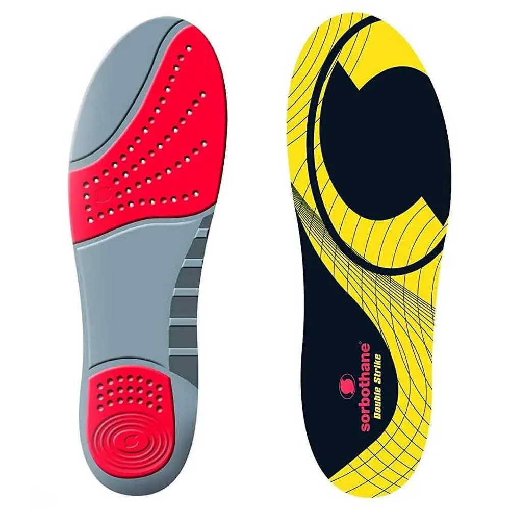 Double Strike Insole Red / Grey EU 46-48 Men,Women - Sorbothane - FashionsVida
