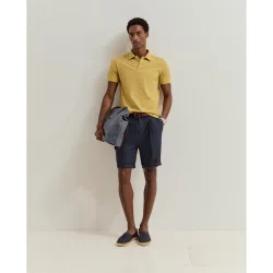 Polo de hombre de manga corta slim fit de algodón