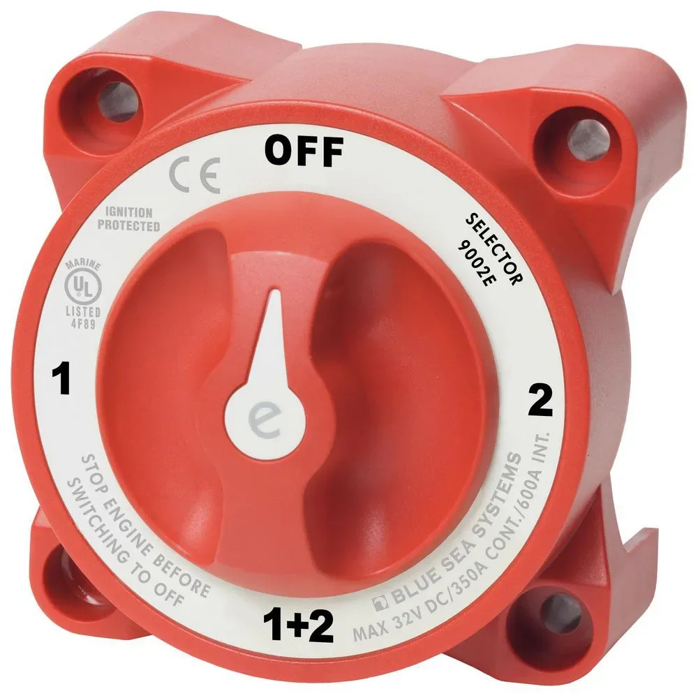 E Series Selector Battery Switch With Afd Red 4 Way unisex - Blue Sea Systems - FashionsVida