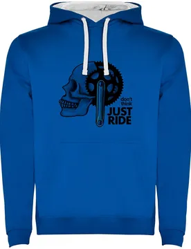 Felpa Con Cappuccio Just Ride Royal Blue