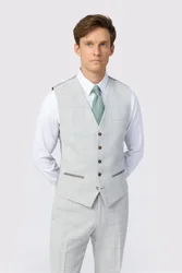 Mens Single Breasted Five Button V-Neck Slim Fit Suit Waistcoat - Camel Wool - Size 42 (Chest)