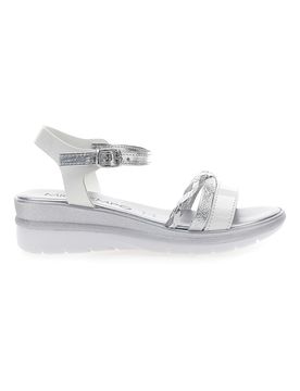 Sandali Bianchi e Argento con Platform 2495 39