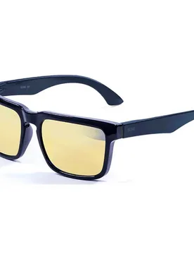 Bomb Polarized Sunglasses Shiny Black / Blue / Yellow One Size Men,Women - Ocean Sunglasses - FashionsVida
