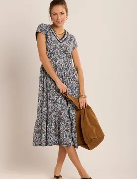 Lucia Womens Jersey Midi Dress - - Size: 8 - Brakeburn - FashionsVida