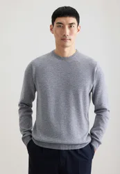 Regular Pullover Uni Grau S
