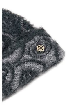Bonnet logo en laine mérinos mélangée