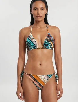 Women's Linear Animal Print Bikini Bottom Size: Medium - Multicolor - Size: M - Karen millen - FashionsVida