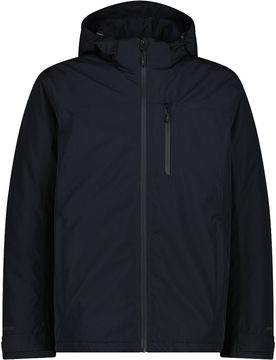 Man jacket zip hood chaqueta impermeable hombre Negro (56)