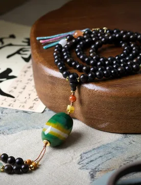New Arrival: Agate Bracelet with Incense Wood, Yellow-Green Twisted Silk Agate, Chinese-Style Necklace Accessories - Aliexpress - FashionsVida