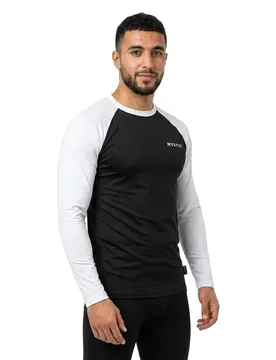 T-shirt à Manches Longues Bolt Quickdry Black / White M