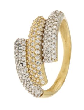 Anello Donna Oro Giallo Bianco GL100875