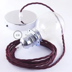 Cables Lampe Suspendue Pendel Pour Abat-jour Tm19 2 M Burgundy / Chrome Plated One Size