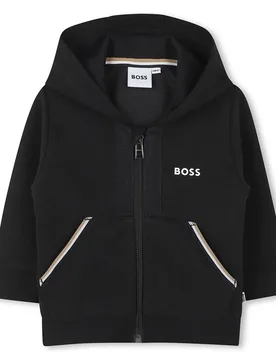Sweat-shirt à Zip J52849 Black 3 Années Garçon - BOSS - FashionsVida