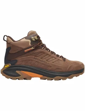 Chaussures de randonnée imperméables en cuir - Moab Speed 2 Leather Mid WP Mole en Cuir - Taille 44,5 - Marron - Merrell - FashionsVida