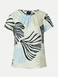 BLACK LABEL Crêpe-Bluse mit Allover-Print Mehrfarbig 38