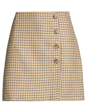 Minifalda Mujer Mostaza 36,40,42 Mujer