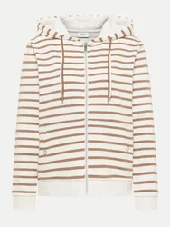 Sweatshirtjacke Gestreift Beige L
