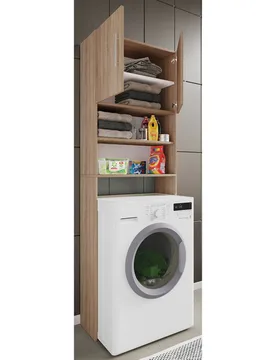 Waschmaschinenüberbau "Jutas" Sonoma-Eiche - VCM - FashionsVida