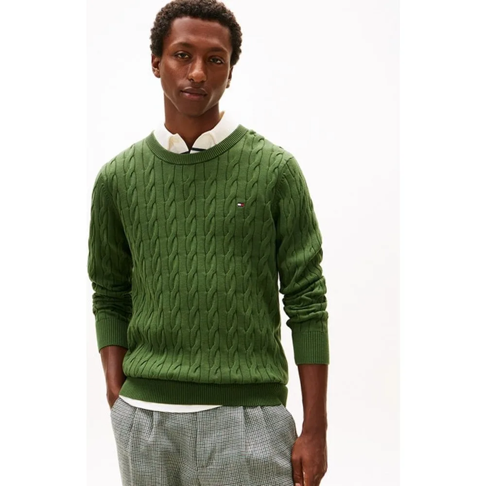Jersey de caballero de ochos con cuello redondo - Tommy Hilfiger - FashionsVida