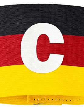Kapitänsbinde (schwarz/rot/gelb / Größe Junior: 28 x 7,5 cm (LxB) / Sonstige Allgemein)