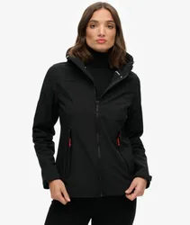 Superdry Damen Klassische Trekkerjacke mit Kapuze Black - Größe: 38